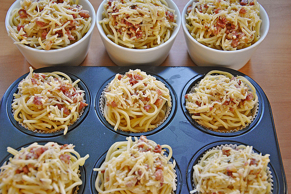 Spaghetti-Carbonara-Muffins