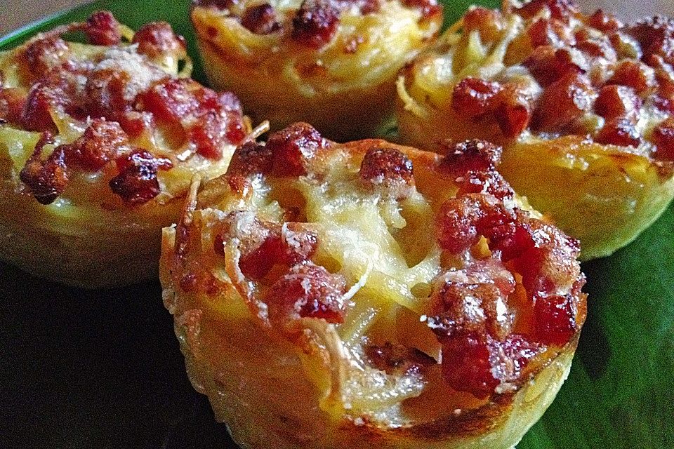 Spaghetti-Carbonara-Muffins