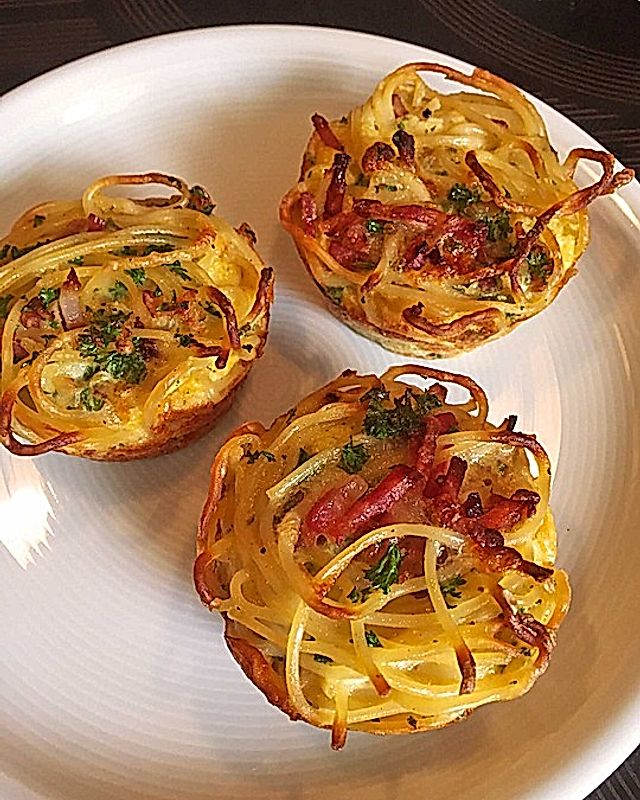 Spaghetti Carbonara-Muffins