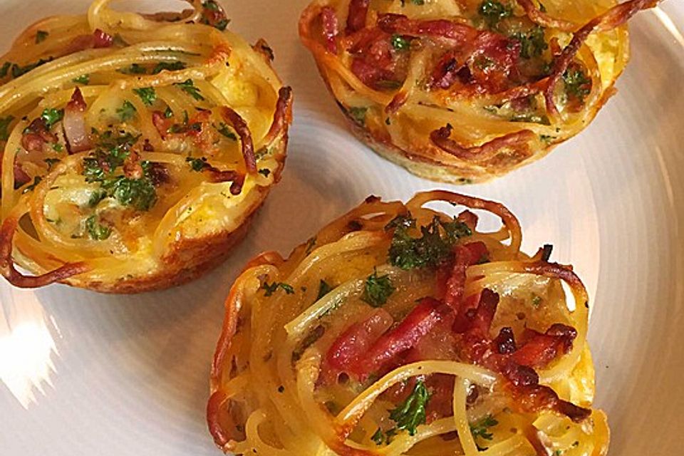 Spaghetti-Carbonara-Muffins