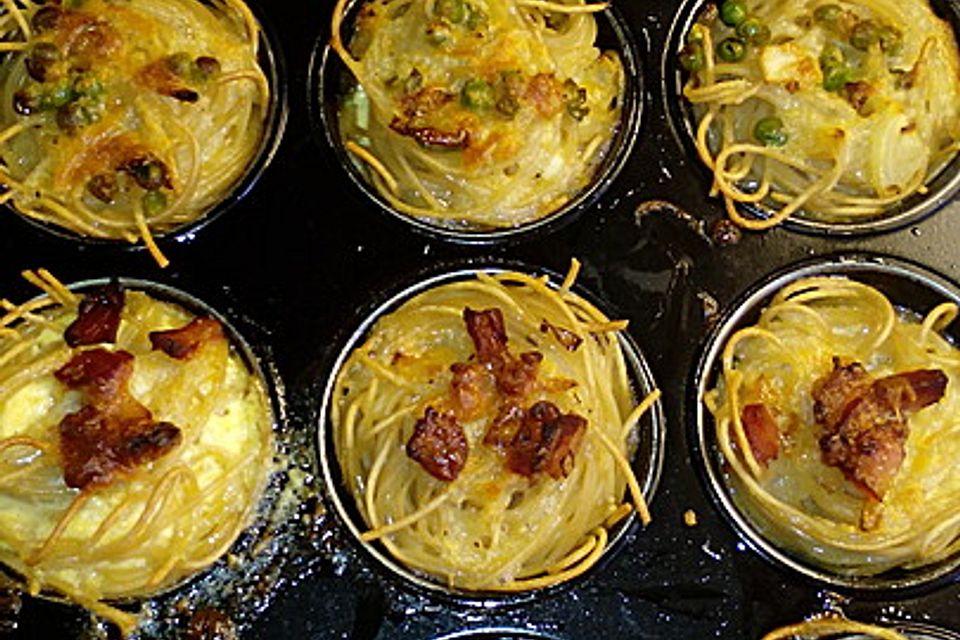 Spaghetti-Carbonara-Muffins