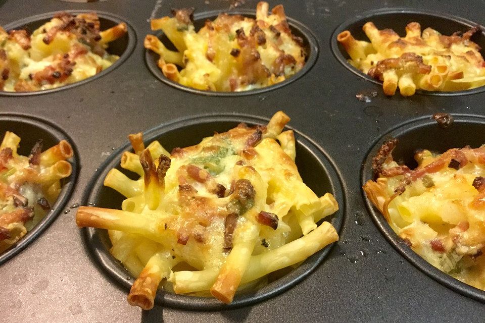 Spaghetti-Carbonara-Muffins