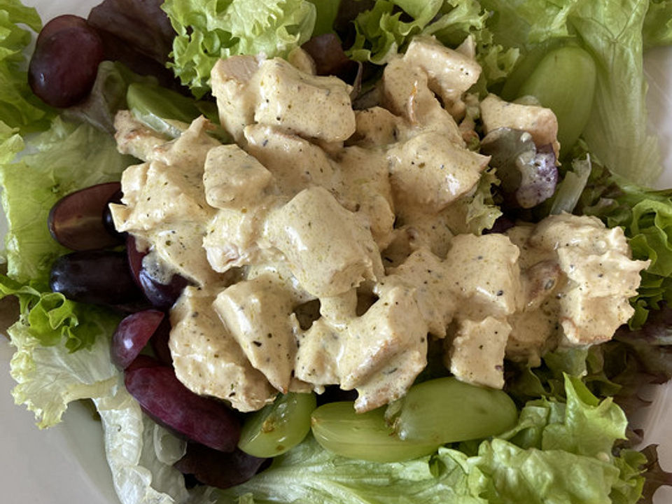 Grüner Salat mit Hähnchen und Trauben von Conny| Chefkoch