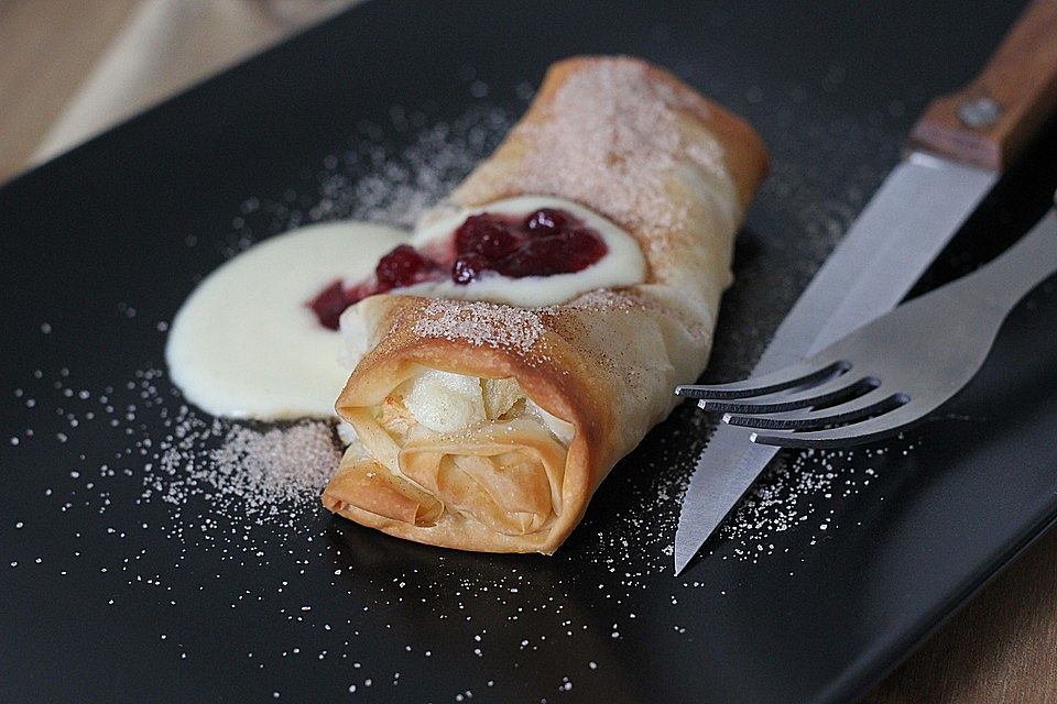 Grießbrei-Blätterteig-Strudel