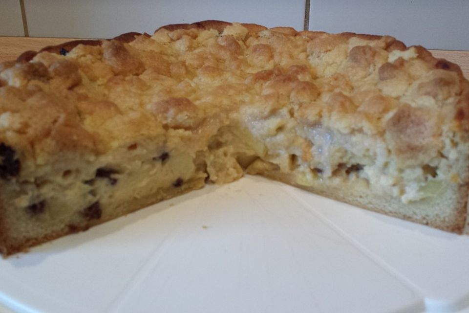 Apfelstreusel mit Puddingfüllung