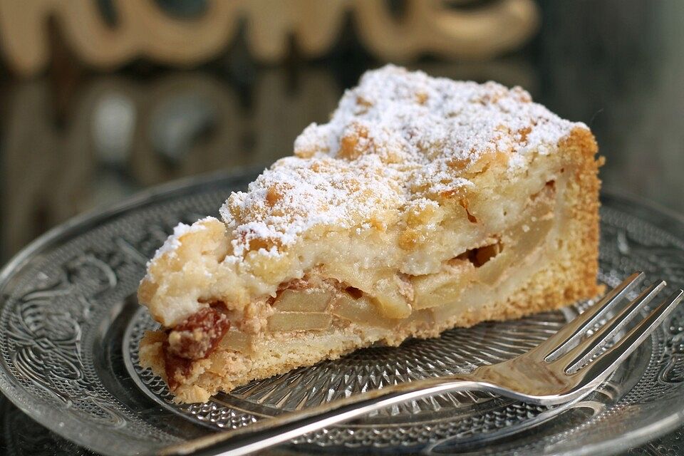 Apfelstreusel mit Puddingfüllung