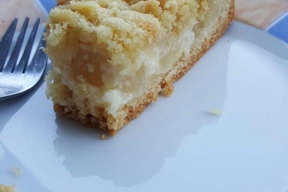 Apfelstreusel mit Puddingfüllung
