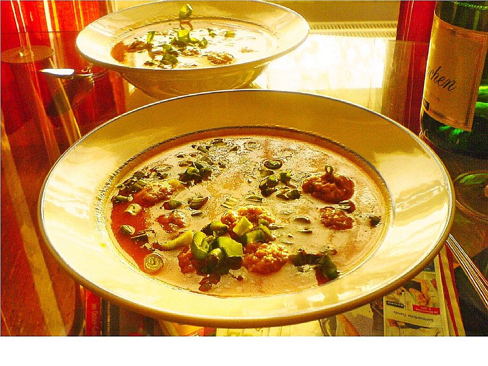 Tomatensuppe mit Bratwurstbällchen von anja1088| Chefkoch