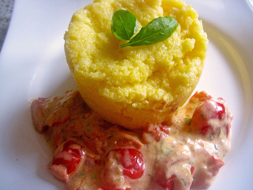 Polenta mit Tomatengemüse und Parmesan von lillythecat| Chefkoch