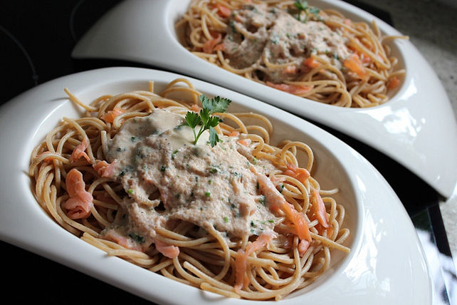 Spaghetti mit Räucherlachs von Wienerin| Chefkoch