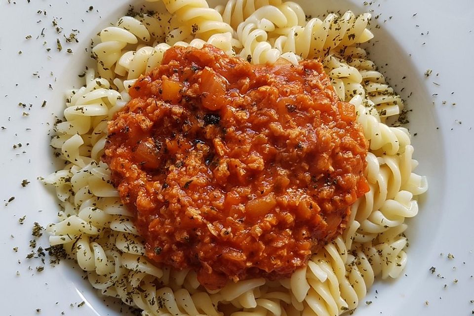 Pasta Bolognese, vegetarisch bzw. vegan