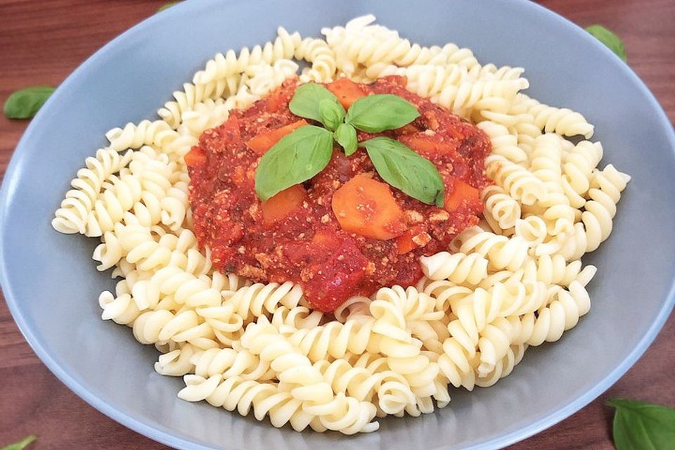 Pasta Bolognese, vegetarisch bzw. vegan