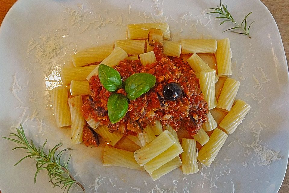 Pasta Bolognese, vegetarisch bzw. vegan