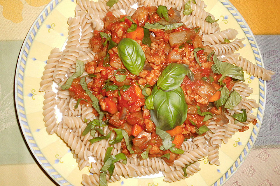 Pasta Bolognese, vegetarisch bzw. vegan