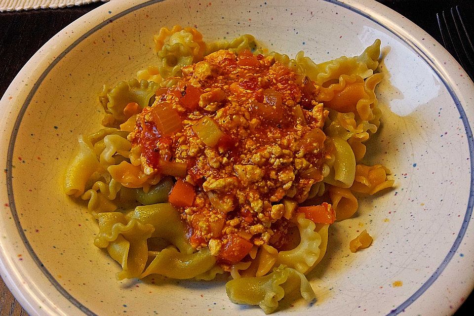 Pasta Bolognese, vegetarisch bzw. vegan