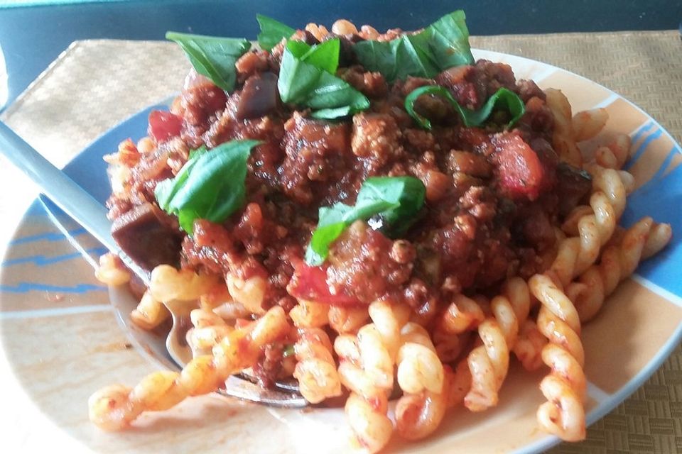 Pasta Bolognese, vegetarisch bzw. vegan