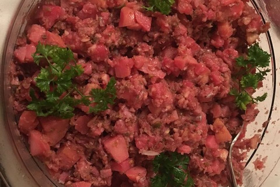 Kartoffelsalat mit Matjes und Rote Bete