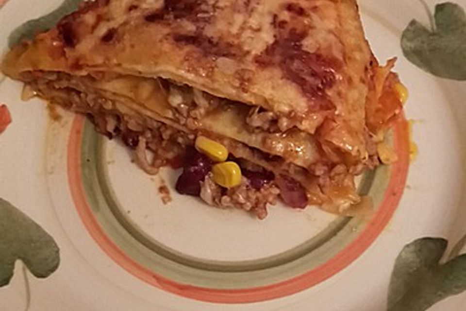 Mexikanische Beef Lasagne