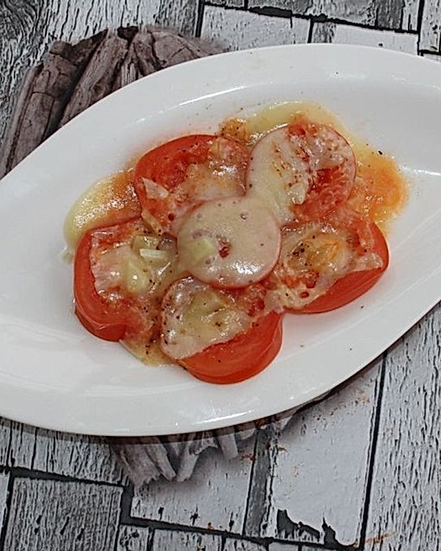 Knoblauch-Tomaten mit Käse