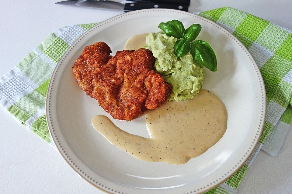 Kartoffelpüree mit Bärlauch-Mandel-Pesto