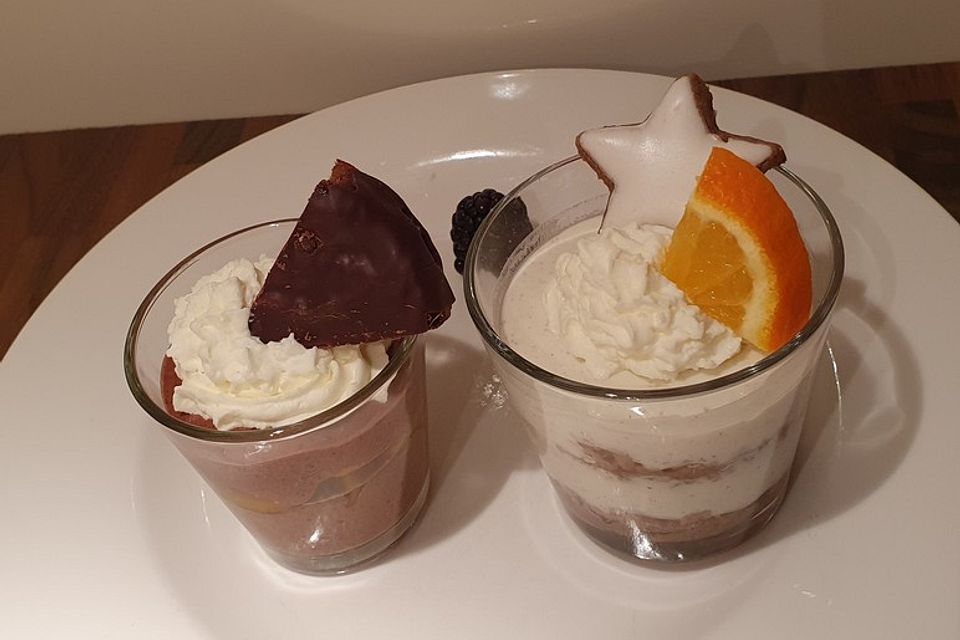 Schnelles weihnachtliches Lebkuchendessert