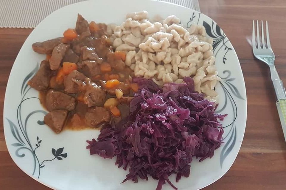 Rehgulasch einmal anders Rehgulasch einmal anders