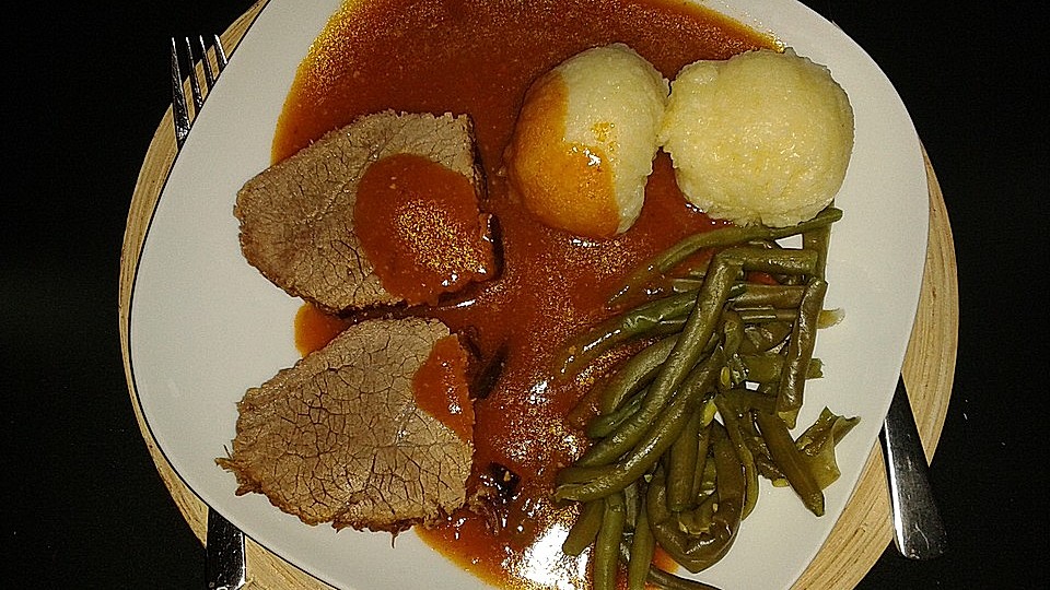 Rinderbraten Im Schnellkochtopf Mit Viel Sauce Von Seahawk Chefkoch