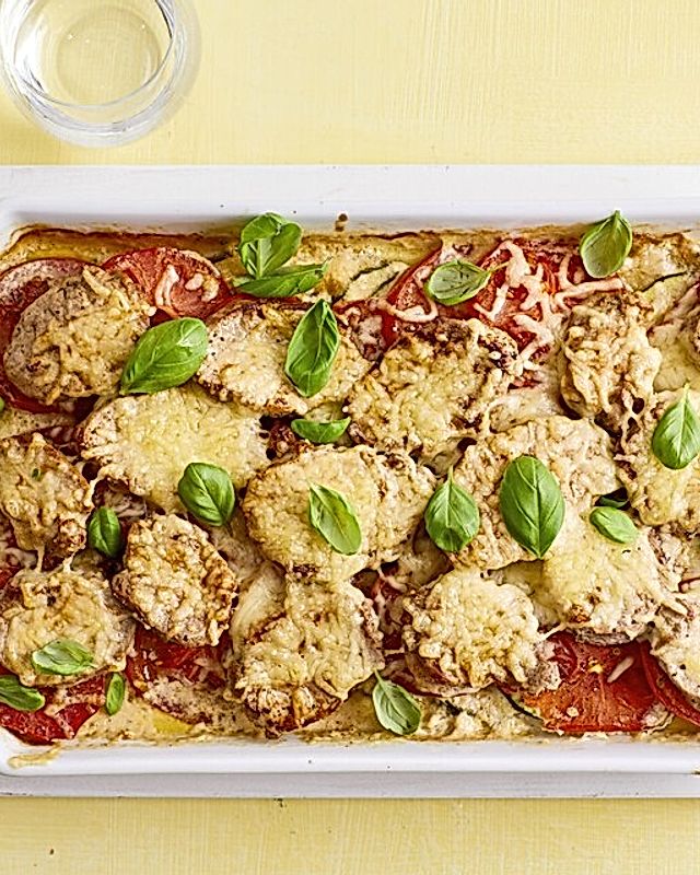Tomaten-Zucchini-Gratin mit Filet