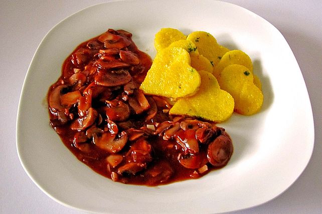 Gebackene Polenta mit Pilzragout von pralinchen| Chefkoch