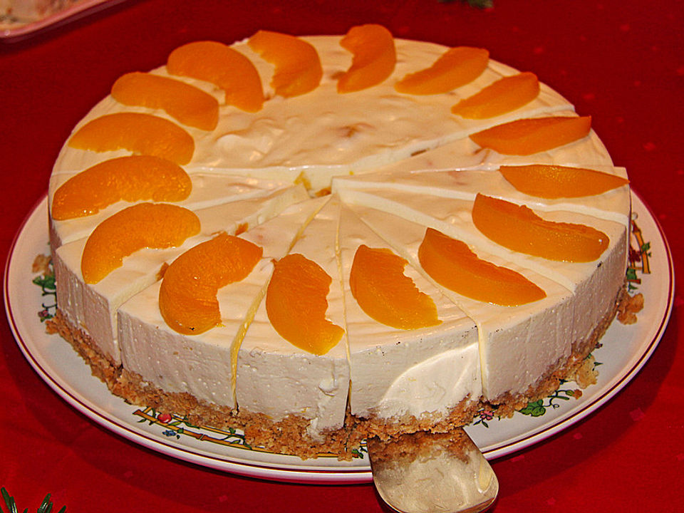 Eine schöne Pfirsich-Quark-Torte