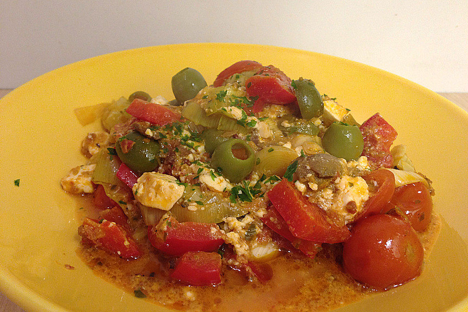 Feta-Gemüse-Päckchen aus dem Backofen