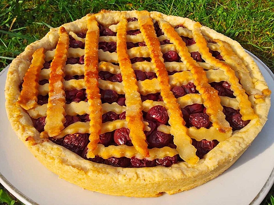 Kirsch-Marzipan-Tarte| Chefkoch