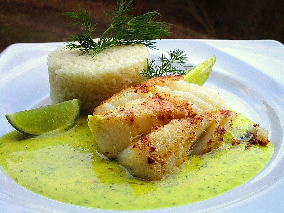 Fisch mit Dill-Curry-Honig-Sauce von mrgode| Chefkoch