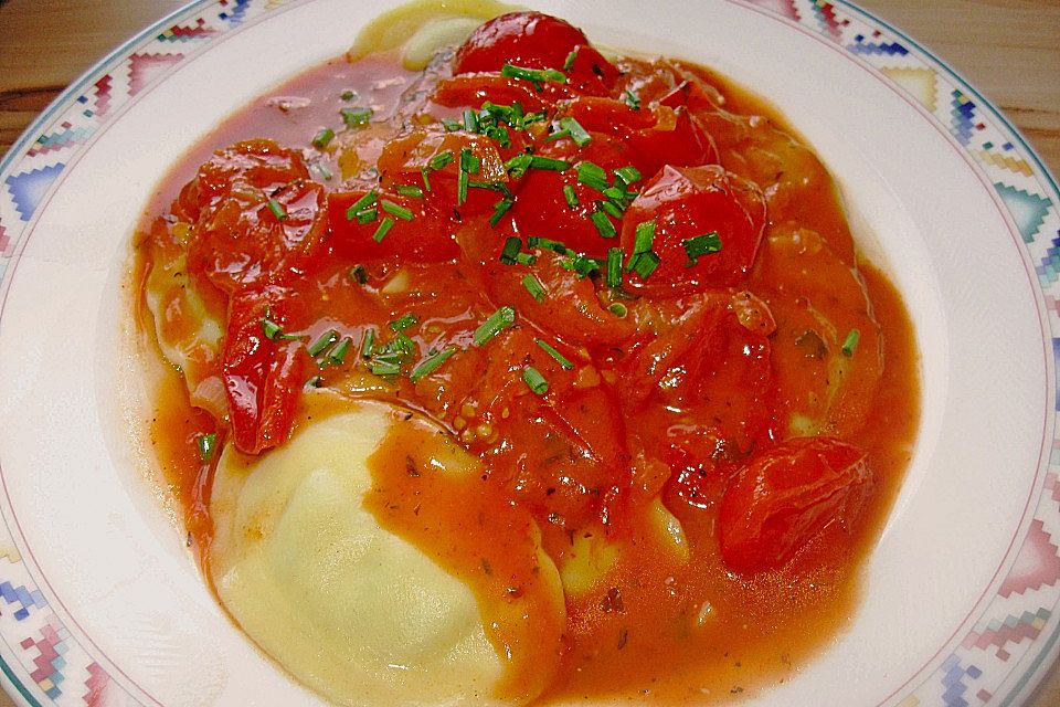 Kirschtomaten-Sauce mit Frischkäse