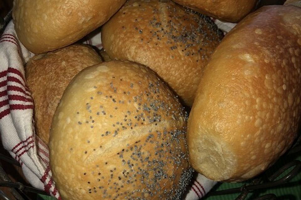 Knusprige Langschläferbrötchen