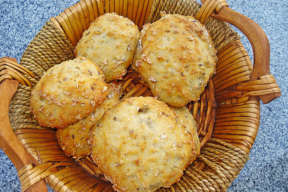 Knusprige Langschläferbrötchen