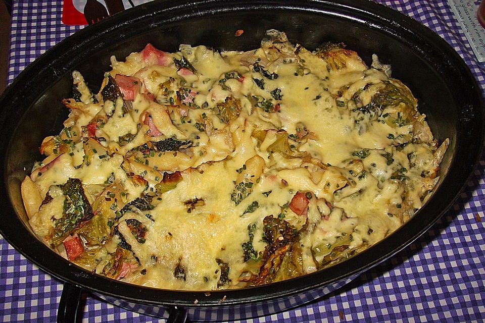 Schupfnudel-Wirsing-Gratin