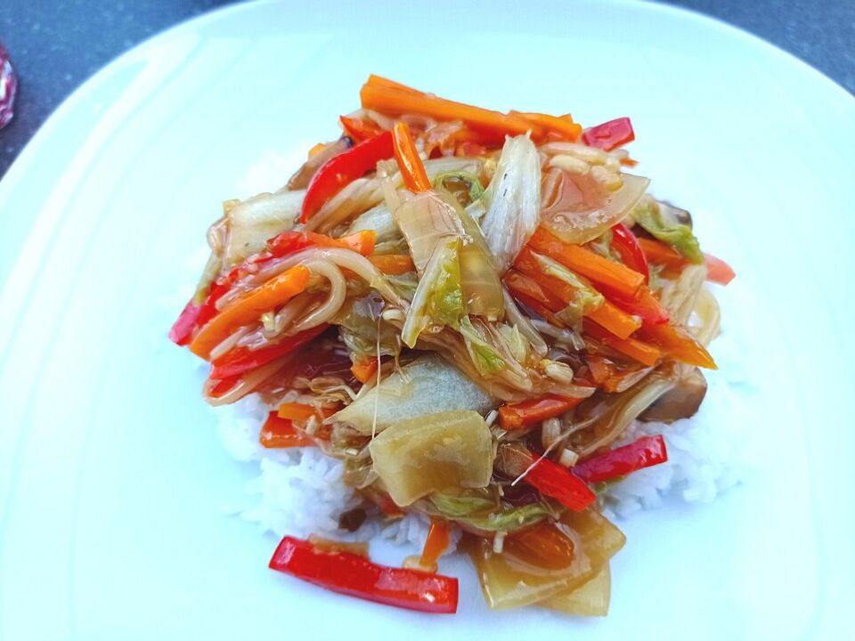 Asia-Wokgemüse mit Reis von shinysummer| Chefkoch