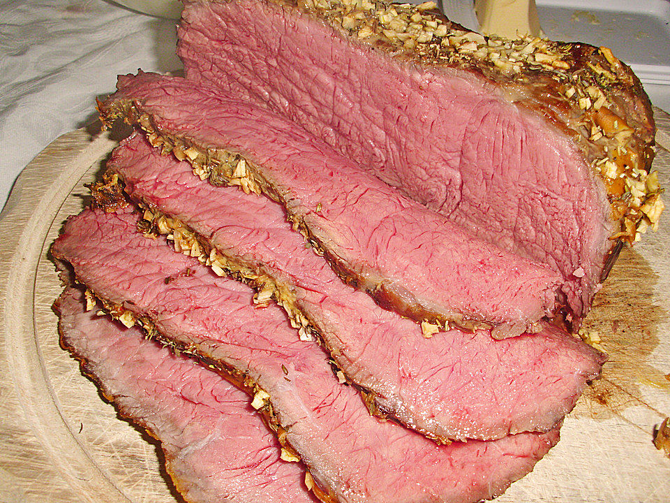 Roastbeef Mit Senf Krauter Marinade Von Missyjones Chefkoch