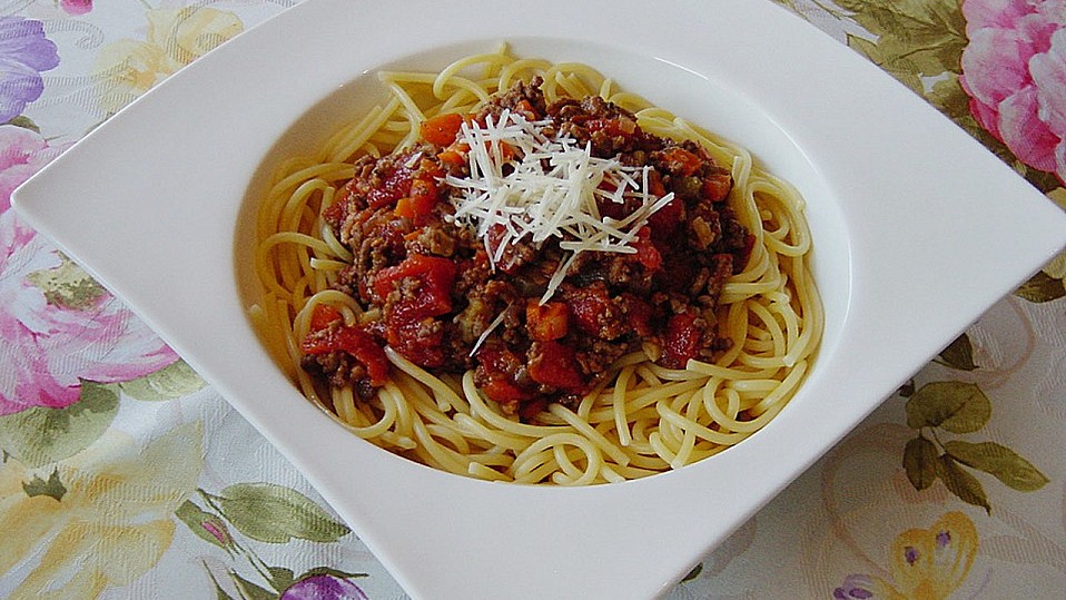 Spaghetti mit feiner Hackfleischsauce von Pumpkin-Pie