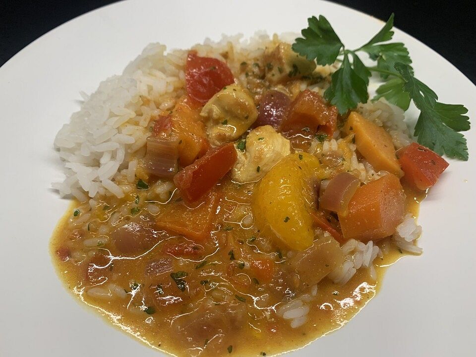 Hühnchen-Mandarinen Curry von citronelli| Chefkoch