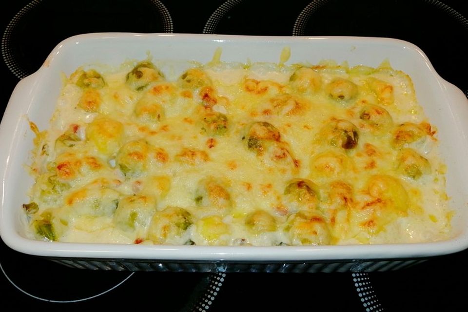 Brokkoli-Kartoffel-Gratin mit Schinken