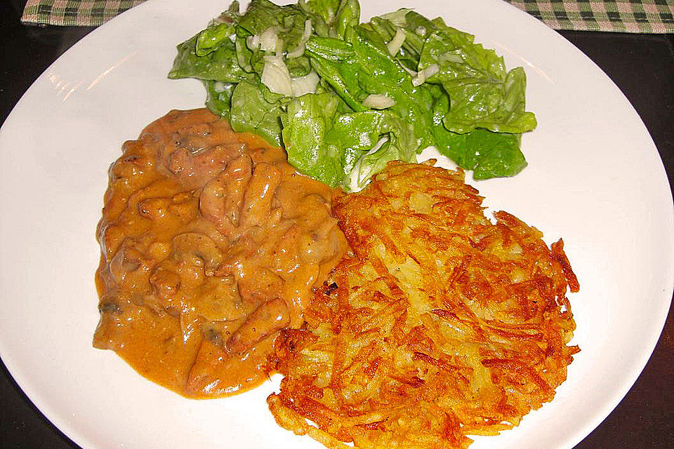 Zürcher Kabsgeschnetzeltes mit Kartoffelrösti