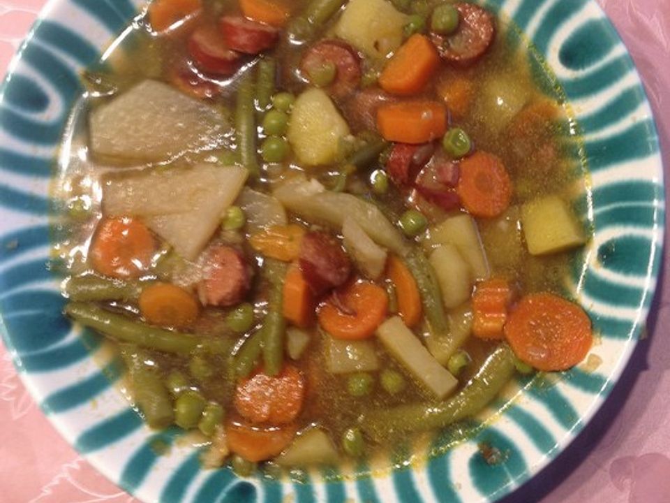 Gemüsesuppe mit Fleischwurst von bastelsuse | Chefkoch