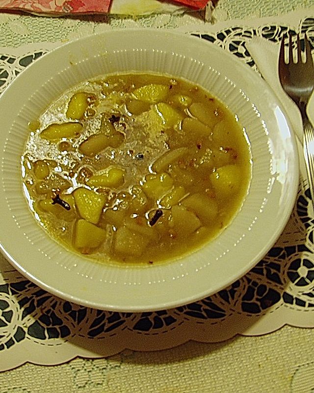 Niederdeutsche Kartoffel-Birnensuppe