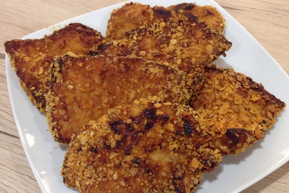 Putenschnitzel in Cornflakespanade