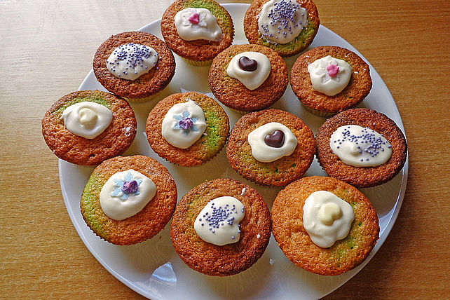 Regenbogen - Muffins von Chrissy79| Chefkoch