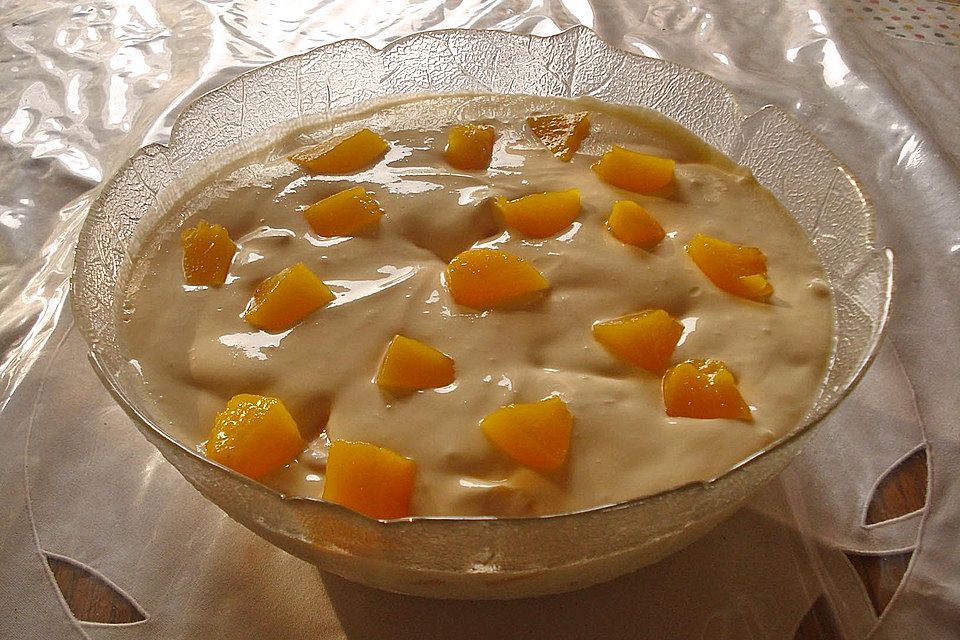 Mascarpone-Pfirsich-Creme