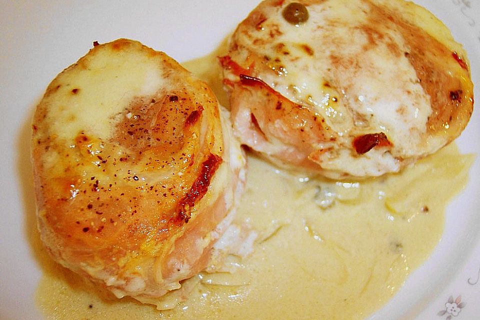 Schweinefilet mit Gorgonzola und grünem Pfeffer