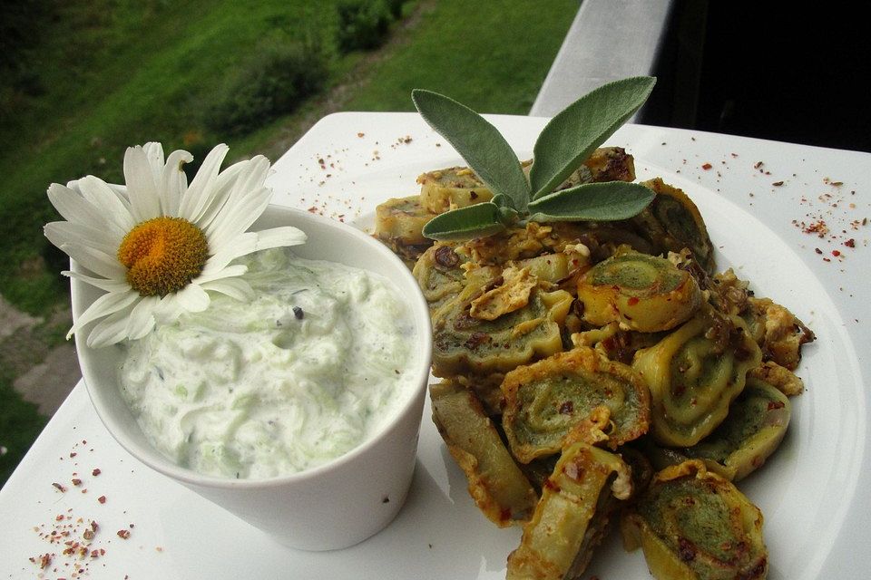 Schwäbische Maultaschen mit Ei